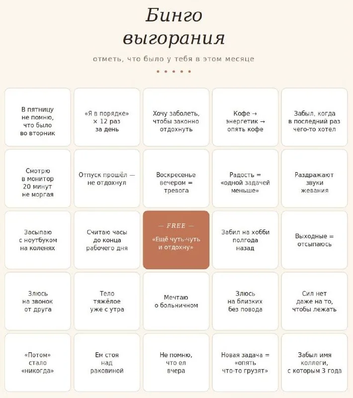 Выгорание: предупреждающие знаки